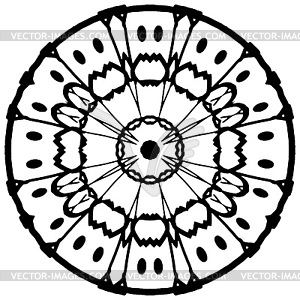 Decorative contourmandala for coloring - stock vector clipart