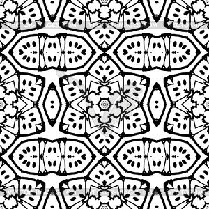 Seamless decorative pattern in a black - white colors - vector image