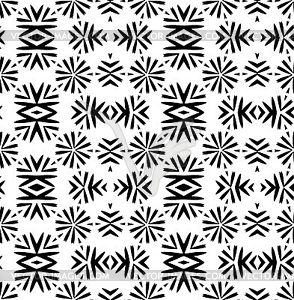 Seamless decorative pattern in black - white colors - vector clipart