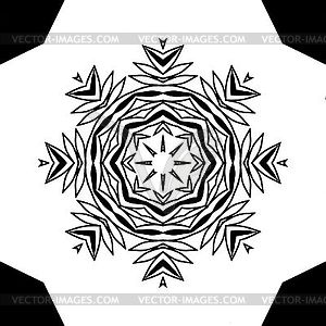 Декоративный рисунок в черно-белых тонах - векторный клипарт