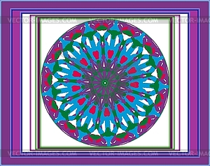 Decorative mandala in a framework - vector clipart