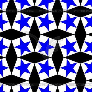 Seamless decorative pattern with a blue stars - vector image