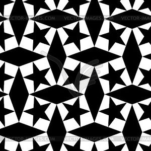 Seamless decorative pattern with a stars - white & black vector clipart