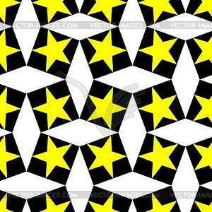 Seamless decorative pattern with a yellow stars - vector clip art