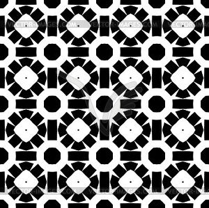 Бесшовный геометрический узор в чёрно - белых тона - черно-белый векторный клипарт