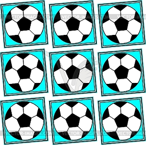 Seamless pattern with soccer balls - vector clipart