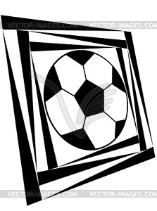 Dinamic Soccer balls in black and white colors - vector EPS clipart