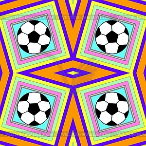 Ppattern with soccer balls - vector clip art