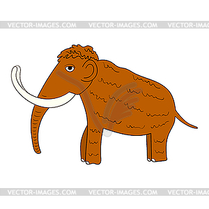 Picture of mammoth ice age - vector clip art