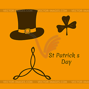 Set items for St. Patrick`s day - vector image