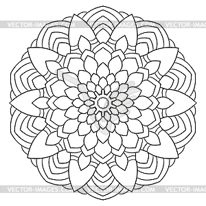Circular pattern in ethnic style - vector image