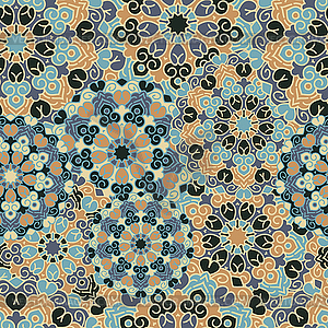 Seamless pattern with ethnic pattern - vector image