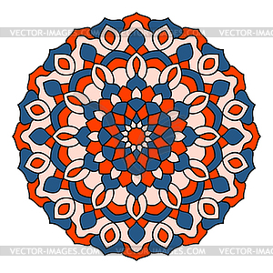 Round colored mandala - vector clipart