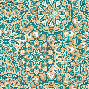 Seamless pattern with ethnic ornaments. Texture wit - vector image