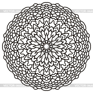 Symmetrical circular pattern mandala - vector clip art