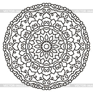 Symmetrical circular pattern mandala - vector clipart