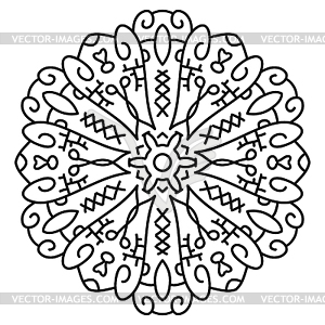 Greek mandala. Circular symmetrical pattern - vector clipart