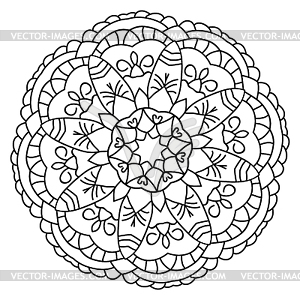 Симметричный круговой схеме Мандала - векторное изображение