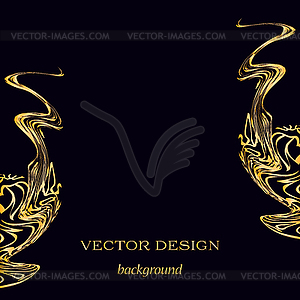 Design abstract background. Gold objects - vector clip art