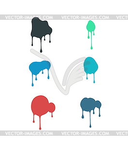A set of fluid strains - royalty-free vector clipart