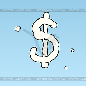 Cloud dollar sign - vector clip art