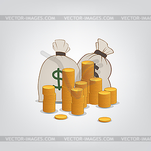 Money composition - color vector clipart