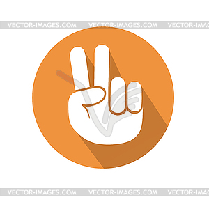 Victory sign - vector clip art