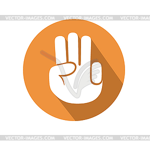 three finger clipart