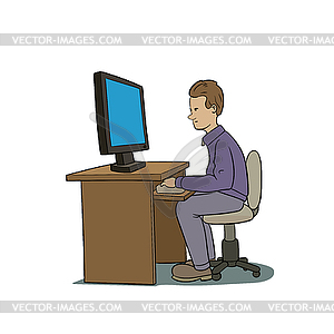 Pc user - vector image