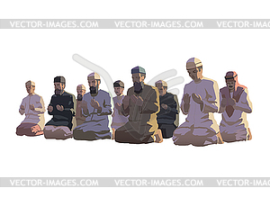 Ramadan prayers - vector clipart