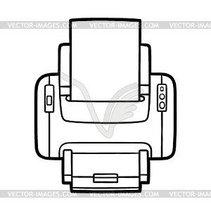 Printer in outlines - vector EPS clipart