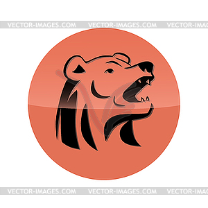 Медведь символ голова - рисунок в векторе