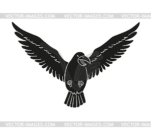 Black bird silhouette - royalty-free vector image