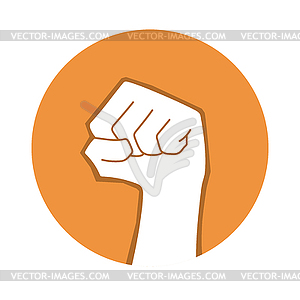 Raised fist - vector clipart