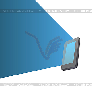 Light beam from screen - color vector clipart