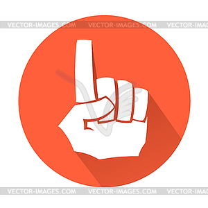 Pointing hand - stock vector clipart