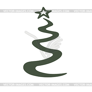 Stylized Christmas tree - vector clipart