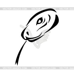 Snake head tattoo - vector clipart