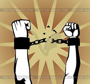 Breaking the chain - vector clipart
