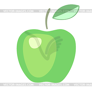 Green apple - vector clip art