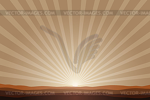 Rising sun background - vector clipart