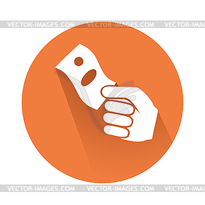 Giving money symbol - vector image