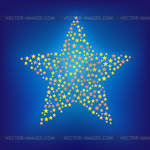 New year star - vector image