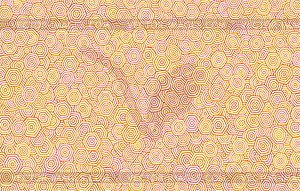 Orange hexagonal pattern background - vector clipart