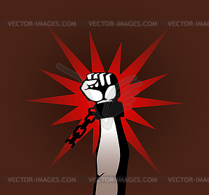 revrevolution кулак - векторный эскиз