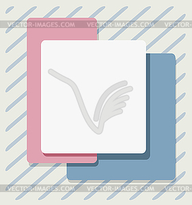 Post-style card - vector clip art