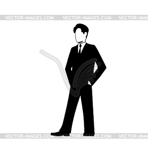 Businessman silhouette - vector image