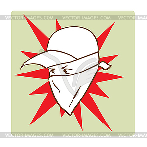 Protester's face symbol - vector clip art