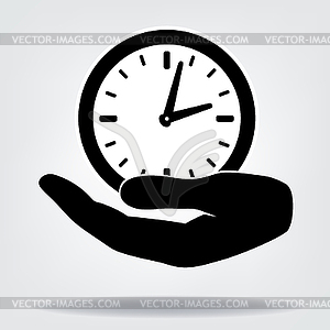 Рука с часами - клипарт в векторе / векторное изображение