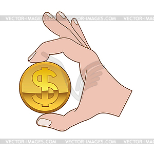 Giving money symbol - vector image